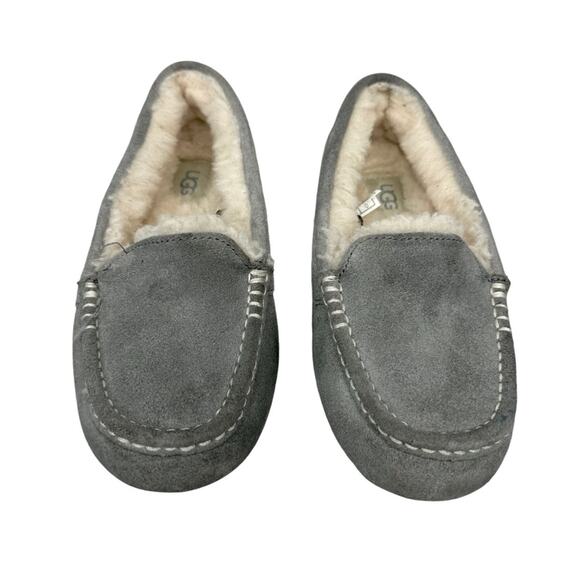 UGG  Ansley Slipper Water Resistant Suede Upper Wool Lining Gray, Size 6 - Picture 3 of 12